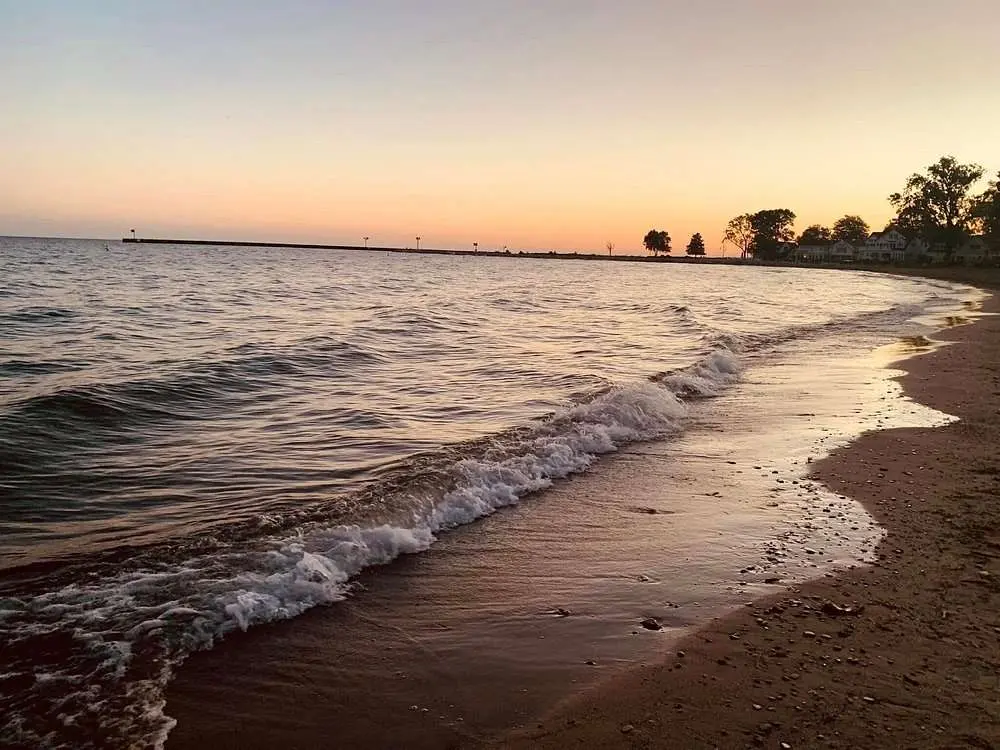 Main Street Beach in Vermilion on Lake Erie.